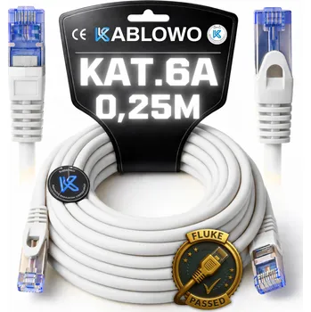 Síťový kabel LAN KABEL SÍŤOVÝ RJ45 CCA ETHERNET CAT.6A S/FTP 0,25M LANBERG