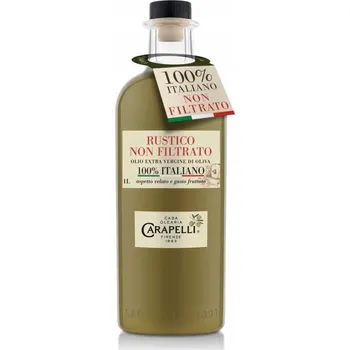 Rostlinný olej Carapelli Rustico Non Filtrato 1L – Extra panenský olivový olej nefiltrovaný zakalený