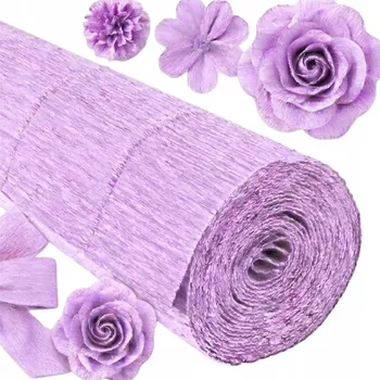 Obraz Kreponový papír Italský 592 Lila Fialový 50x250 cm Dekorativní Dárkový SILNÝ 180g