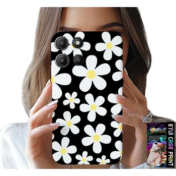 Pouzdro na mobilní telefon POUZDRO PRO MOTOROLA MOTO G15 - SEDMIKRÁSKA, SEDMIKRÁSKY, KVĚTINY, ZADNÍ KRYT