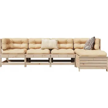 Zahradní lavice VidaXL 5dílná zahradní souprava, masivní borové dřevo