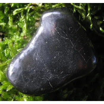 Šungit - tromlovaný kámen vyleštěný