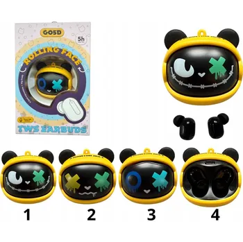 Sluchátka SLUCHÁTKA DO UŠÍ PRO DĚTI ROLLING FACE CRASH TWS BLUETOOTH
