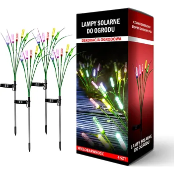 Venkovní osvětlení Solární lampy do zahrady se soumrakovým senzorem, vícebarevné, 4 kusy