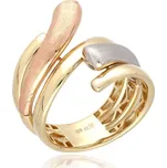 MOISS prsten ze žlutého zlata TRIKOLOR