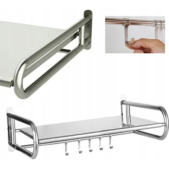 police Nástěnná police pro kuchyňskou troubu, nerezová ocel