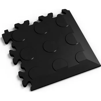 vinylová podlaha Černý PVC vinylový rohový nájezd Fortelock Industry Industry Ultra - 14 x 14 x 1 cm, 78871060
