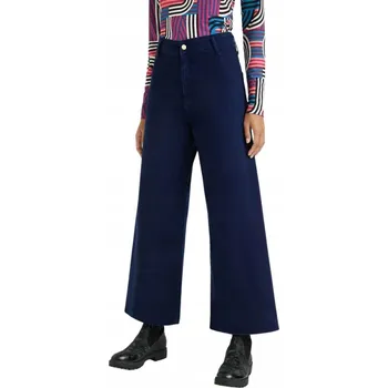 Dámské kalhoty Dámské džíny Desigual culottes široké tmavě modré vel. 36