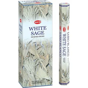 Čajovna INDICKÉ VONNÉ ŠALVĚJ BÍLÁ ŠALVĚJOVÁ HEM 20 ks VONNÉ TYČINKY