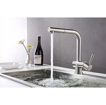 Vodovodní baterie Kuchyňská stojánková baterie Blue Water CORSA stříbrná