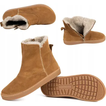 Dámská zimní obuv BAREFOOT Olivier MARISOL dámské kotníkové boty z přírodní kůže merino nubuk 39