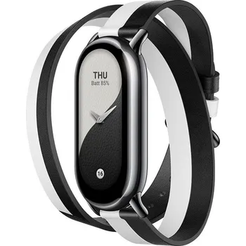 Řemínek na hodinky XIAOMI SMART BAND 8 DOUBLE WRAP STRAP BLACK AND WHITE BHR7311GL