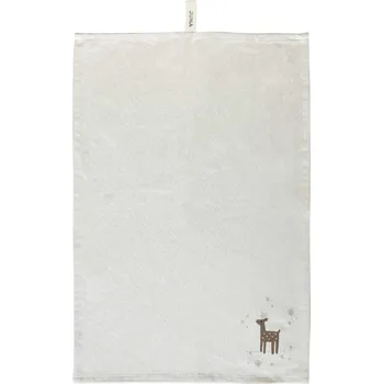 Utěrka JUNA Vyšívaná utěrka Reindeeer White 50 × 70&nbsp;cm
