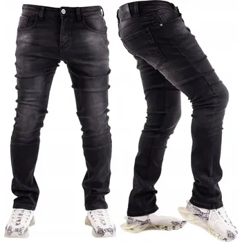 Pánské kalhoty VEL.35 Pánské JEANS kalhoty ČERNÉ rovné HEKTOR