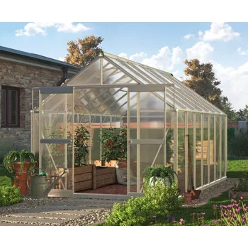 Skleník Cultivo Zahradní polykarbonátový skleník Slide-In 244x429cm, šedá