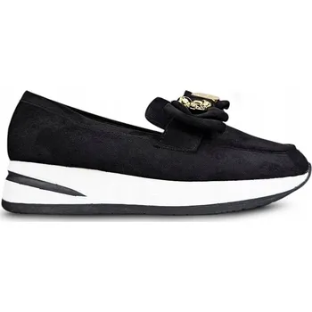 Dámské mokasíny Dámské mokasíny na pohodlné platformě, semišové, sportovní - Velikost 37