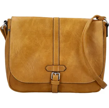 Kabelka Trendy dámská koženková crossbody kabelka Relinda, žlutá