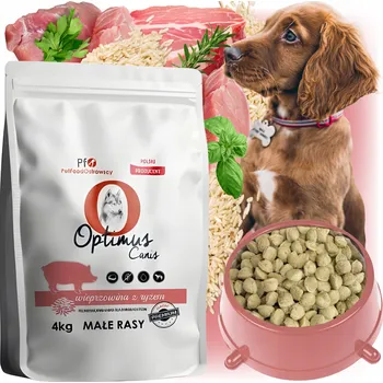 Krmivo pro psa Krmivo Optimus Canis Premium pro dospělé psy malých plemen VEPŘOVÉ S RÝŽÍ 4kg