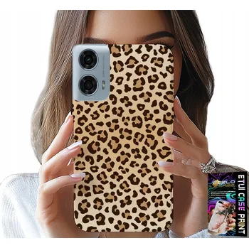 Pouzdro na mobilní telefon POUZDRO PRO MOTOROLA MOTO G85 5G - S ZADNÍ KRYT ZADNÍM DÍLEM, MÓDNÍ, S LEOPARDÍM VZOREM