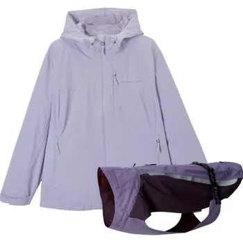 Obleček pro psa IFOURTHSTYLE Pláštěnka pro psy a dámská nepromokavá bunda (fialová, pro psy 65 cm, velikost L)