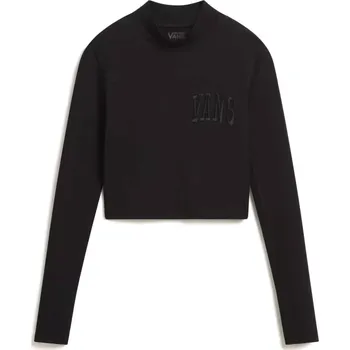 Dámské tričko dámské tričko VANS MINI MOCK NECK LS Black - XL