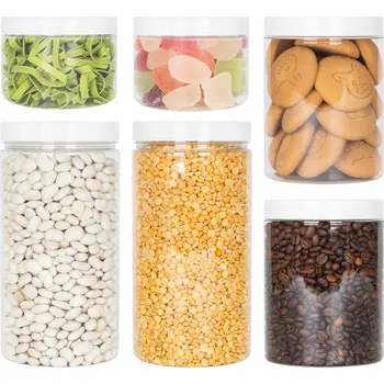 Dóza na potraviny 6x ZAVAŘOVACÍ SKLENICE NÁDOBA NA POTRAVINY S YPKÉ PRODUKTY 0,5L 1L 1,5L kamaju PRODUKT PO