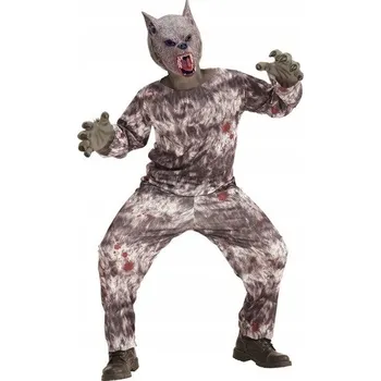 Karnevalový kostým KOSTÝM VLKODLAK S MASKOU HALLOWEEN VELIKOST 128