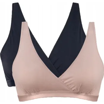 Dámské spodní prádlo Na kojení podprsenka Mitex Lilly Soft bavlna , černá, růžová, 2 kusy, L