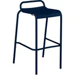 Tmavě modrá kovová barová židle Fermob Luxembourg 79 cm