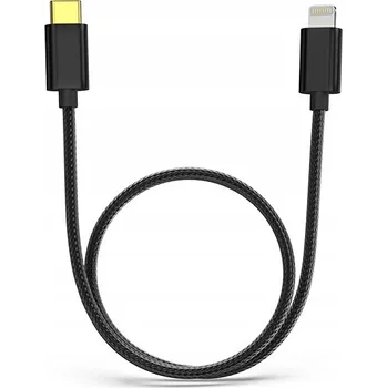 Datový kabel Kabel FiiO USB-C na Apple Lightning 0,5 m černý
