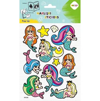 samolepka Samolepky Pop Up 3D Malé Sirény Mořské panny Happy Color