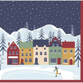 Papírový ubrousek Ubrousky Dunisoft Holiday Joy 40 x 40 cm 12 ks