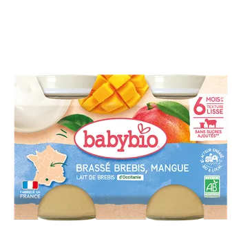 BABYBIO svačinka z ovčího mléka s mangem 2x130 g