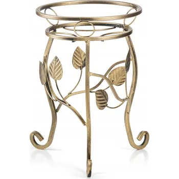 Květináč Květinový stojan kovový na jeden květináč Elmer zlatý 41 cm