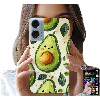 Pouzdro na mobilní telefon POUZDRO PRO MOTOROLA MOTO G35 - ROZTOMILÝ USMÍVAJÍCÍ SE AVOKÁDOVÝ KRYT