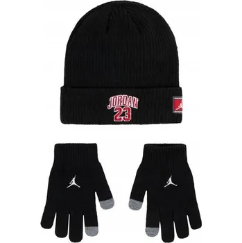 Čepice Nike Sada čepice a rukavice 23 Jersey Černá - 9A0969-023