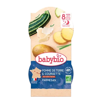 BABYBIO brambory s cuketou, crème fraiche a parmezánem 2x200 g