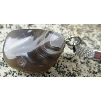 Achát pruhovaný - klíčenka