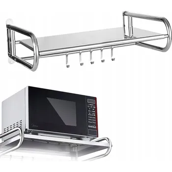 police Nástěnná police pro mikrovlnnou troubu, držák na zeď pro mikrovlnku - NOVÁ