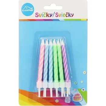 Svíčka Svíčka 12ks, SPIRÁLA barevná LUMA