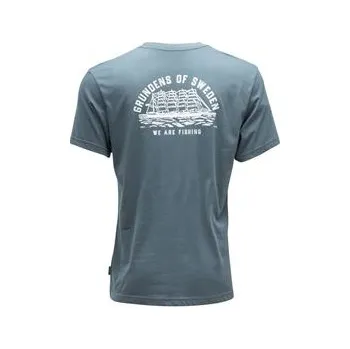 Pánské tričko Grundéns Tall Ship SS T-Shirt Dark Slate Velikost: XXL