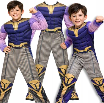 Karnevalový kostým KOSTÝM PŘEVLEK THANOS SUPERHRDINA MASKA NA KARNEVALOVÝ BÁL VELIKOST 110 116