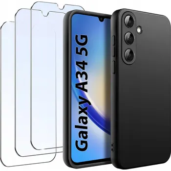 Pouzdro na mobilní telefon Matt Zadní Kryt pro Samsung Galaxy A34 5G černý