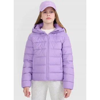 Dívčí oblečení Dívčí prošívaná bunda s výplní ze syntetického peří - fialová