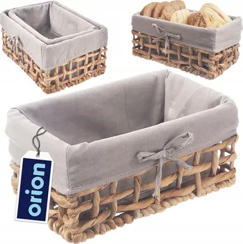 chlebník Košík na pečivo textilní šedý