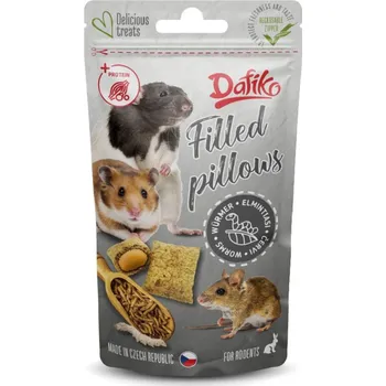 Krmivo pro hlodavce Dafiko Plněné polštářky 40g Příchuť: červi