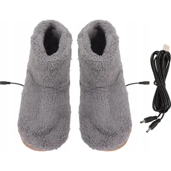VYHŘÍVANÉ ELEKTRICKÉ BOTY ZATEPLENÉ ZIMNÍ BOTY USB 39 - 43 ŠEDÉ