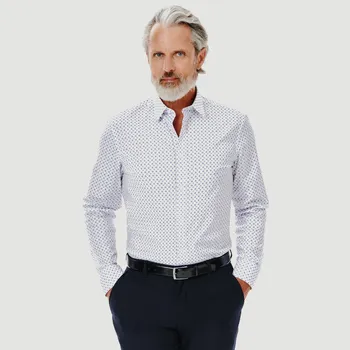 Pánská košile Pánská bílá bavlněná košile PAKO LORENTE slim fit, vel M