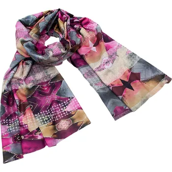 Šála Maxi šála - fuchsiová s potiskem