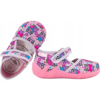 Dívčí bačkory RENBUT 13-105 BALERÍNKY TEXTILNÍ DÍVČÍ DOMÁCÍ PAPUČE PAPUČE NA SUCHÝ ZIP 24